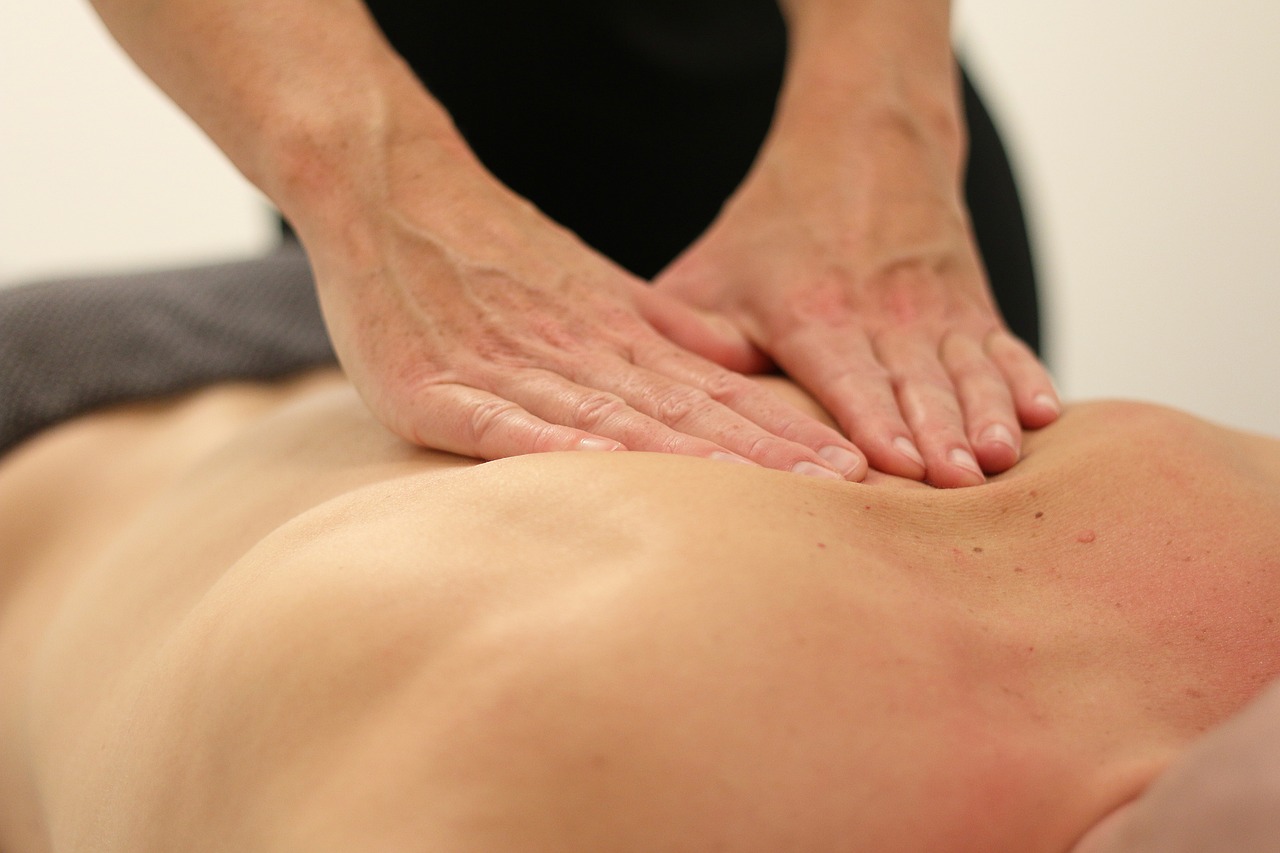 Lymphatic Woman massaging swedish massage